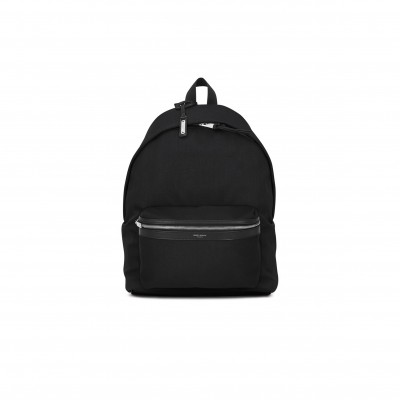 YSL CITY BACKPACK IN CANVAS, NYLON AND LEATHER 534967GIV3F1000 (41*31*22cm)